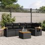 Voir la diapositive 1 : VIDAXL Salon de jardin 6 pcs avec coussins noir resine tressee