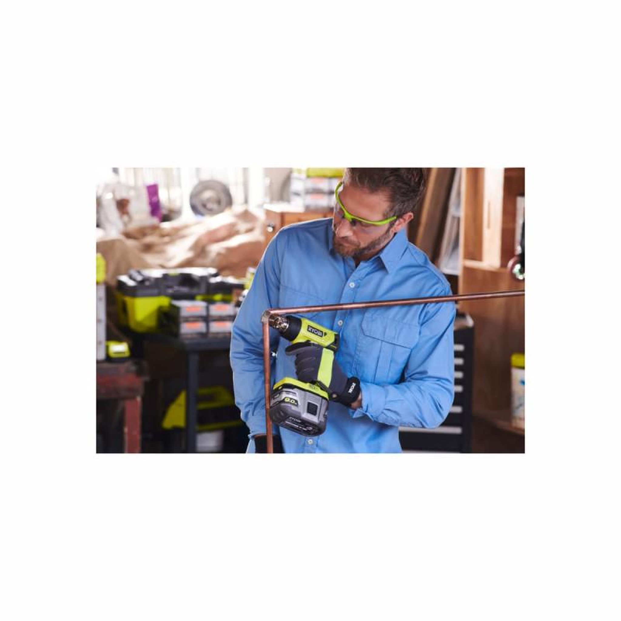 Voir la diapositive 4 : Ryobi Pistolet à air chaud RYOBI - R18HG-0 - 18V One+ - sans batterie ni chargeur