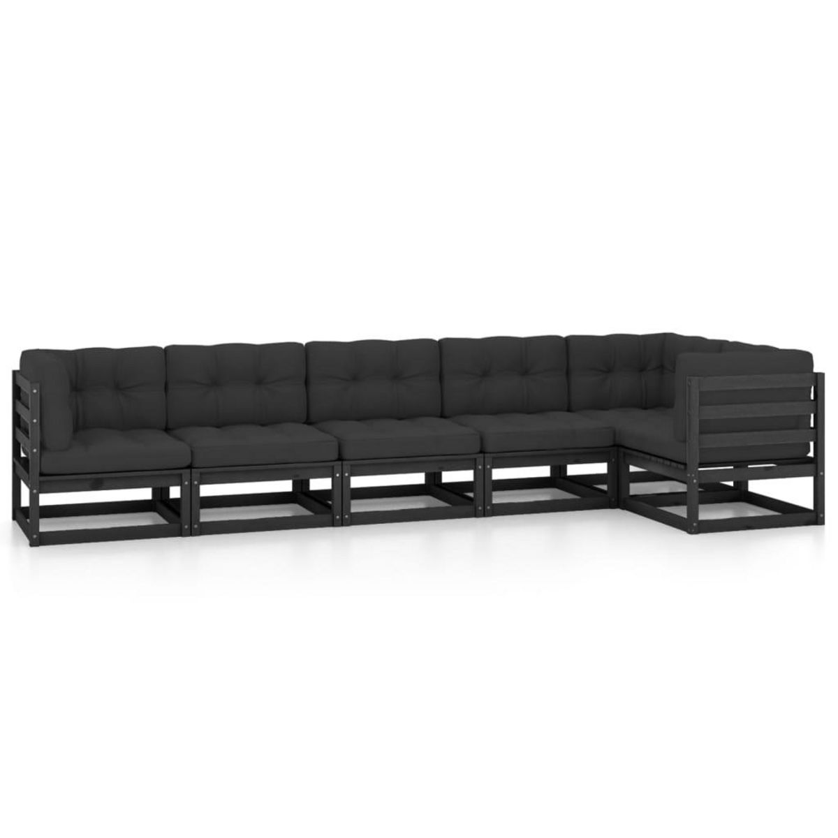 VIDAXL Salon de jardin 6 pcs avec coussins Bois de pin massif