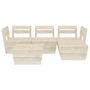 Voir la diapositive 3 : VIDAXL Salon de jardin palette 5 pcs Bois d'epicea impregne