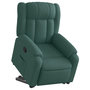 Voir la diapositive 3 : VIDAXL Fauteuil inclinable vert fonce tissu