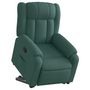 Voir la diapositive 3 : VIDAXL Fauteuil inclinable vert fonce tissu