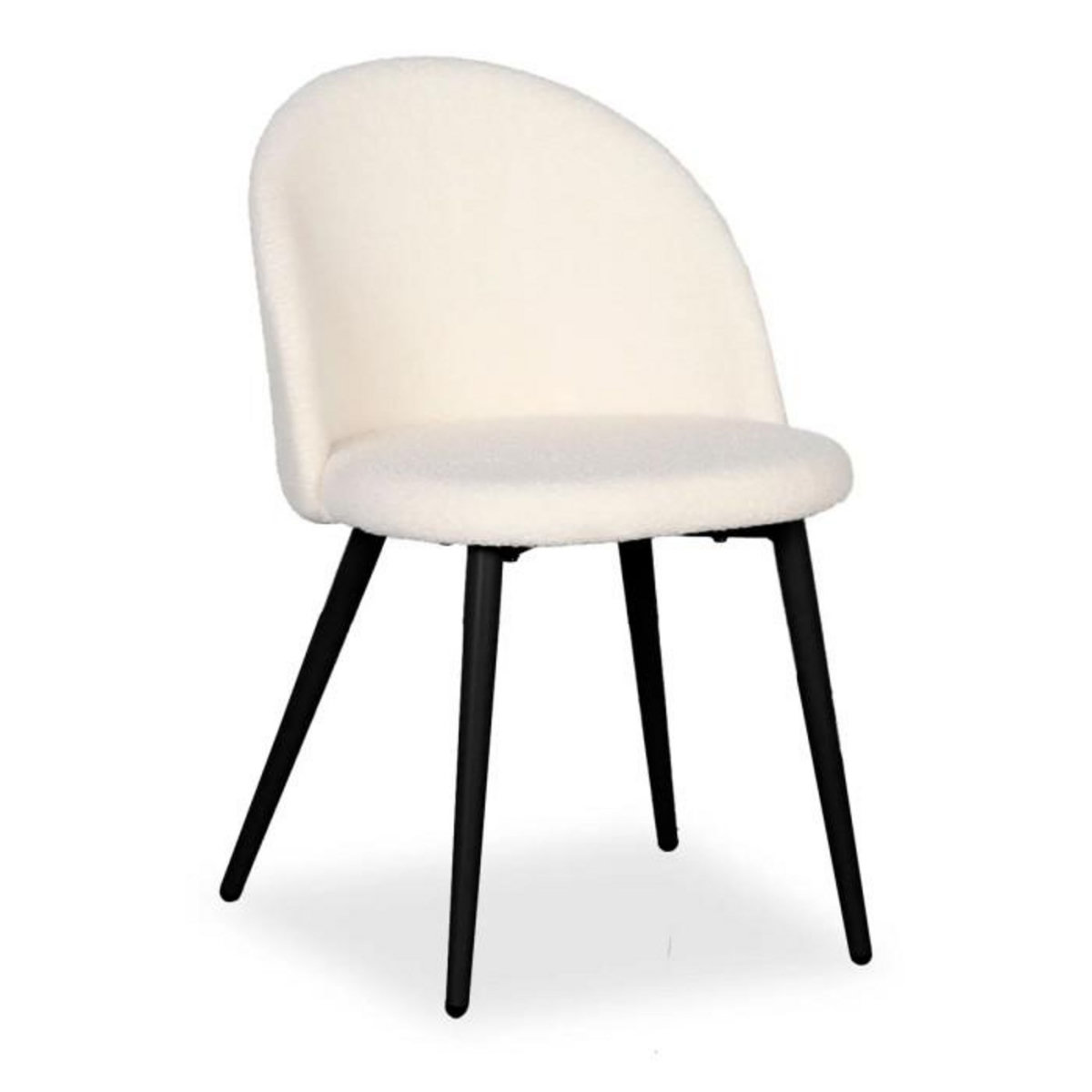 Paris Prix Lot de 4 Chaises Scandinaves  Bouclette  75cm Crème