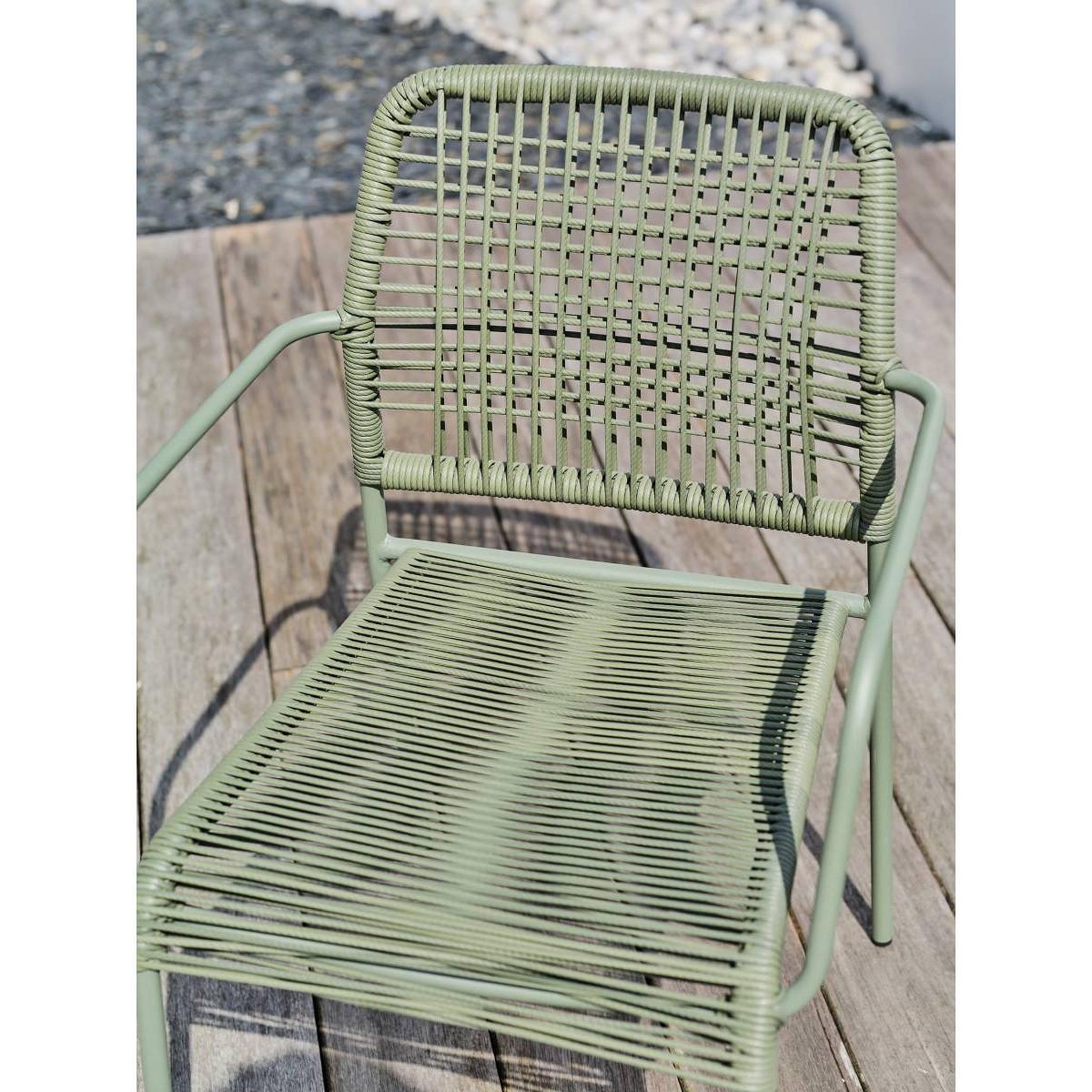 Voir la diapositive 3 : Paris Prix Lot de 2 fauteuils de jardin  marceau  78cm vert olive