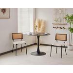 LISA DESIGN Luciano - lot de 2 chaises - en tissu bouclette. Coloris disponibles : Marron, Vert, Noir, Beige