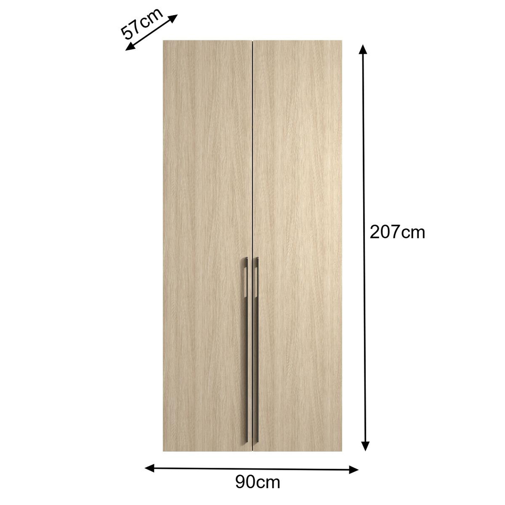 Voir la diapositive 6 : JLC KREATION Armoire moderne en bois 2 portes 90cm orelia