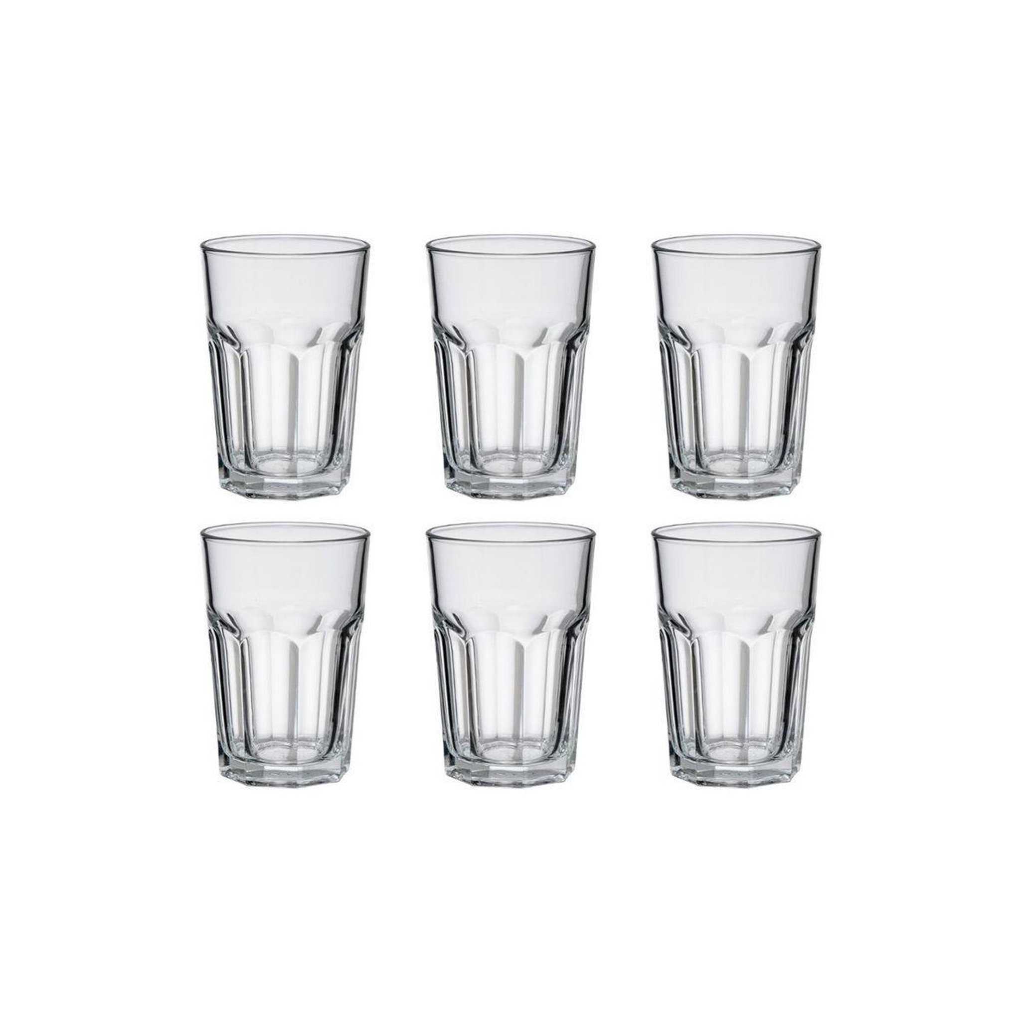 SECRET DE GOURMET Lot de 6 gobelets en verre  mojito  36cl transparent