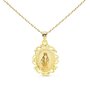 L'ATELIER D'AZUR Collier - Médaille Vierge Miraculeuse Filigranes Or Jaune - Chaîne Dorée