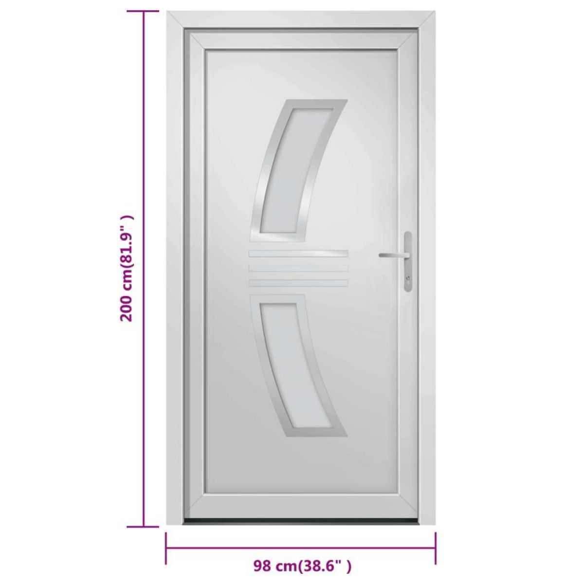 VIDAXL Porte d'entree Blanc 98x200 cm PVC