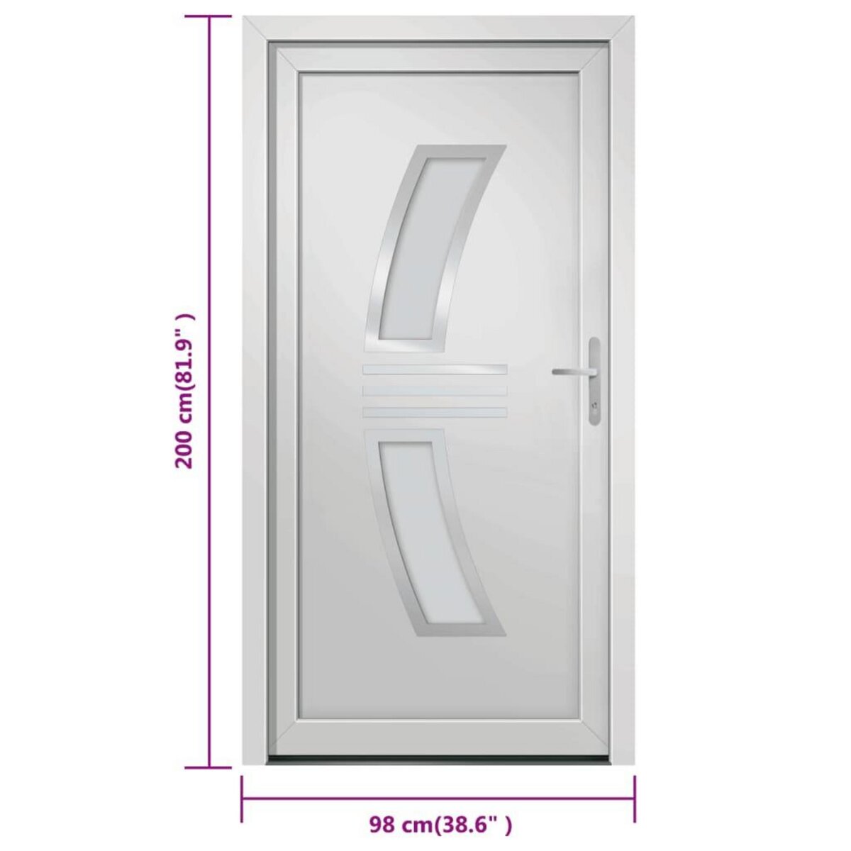 VIDAXL Porte d'entree Blanc 98x200 cm PVC