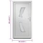 Voir la diapositive 6 : VIDAXL Porte d'entree Blanc 98x200 cm PVC