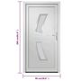 Voir la diapositive 6 : VIDAXL Porte d'entree Blanc 98x200 cm PVC