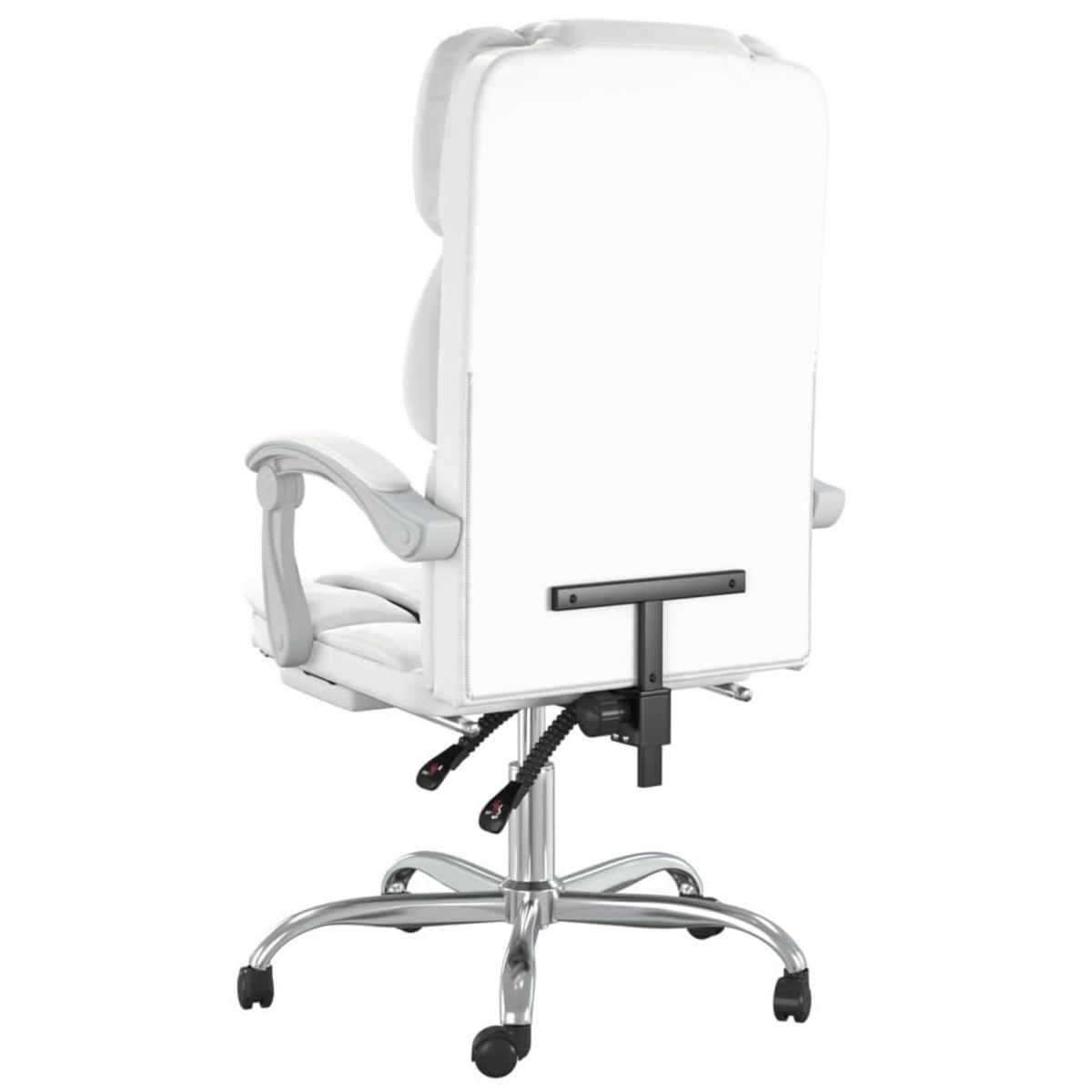 VIDAXL Fauteuil inclinable de bureau Blanc Similicuir