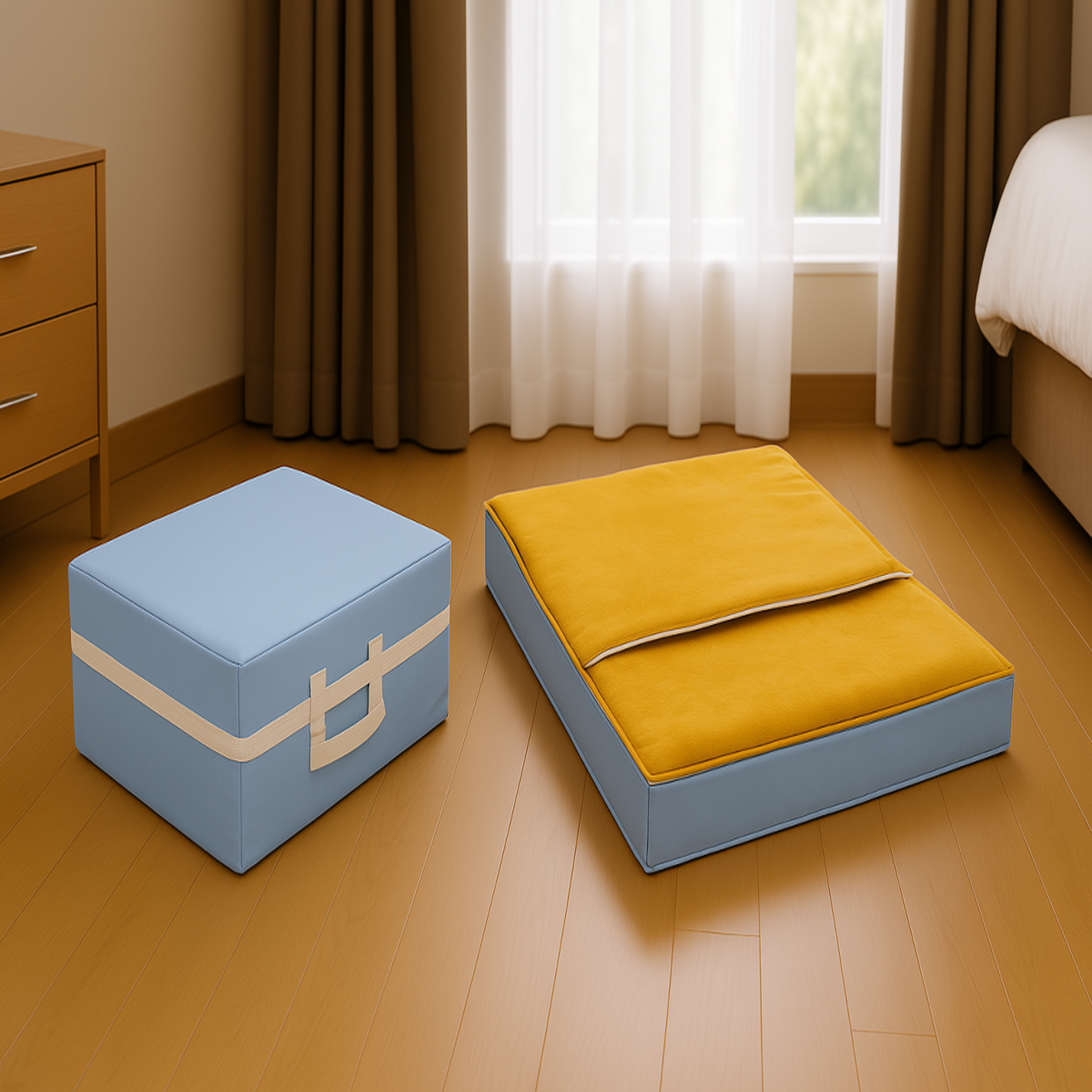 Voir la diapositive 2 : CH'TI BOUT Kit couchage complet pliant valisette 120 x 60 x 10 cm
