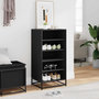Voir la diapositive 3 : VIDAXL Etagere a chaussures noir 48x38x97,5 cm bois d'ingenierie