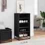 Voir la diapositive 3 : VIDAXL Etagere a chaussures noir 48x38x97,5 cm bois d'ingenierie
