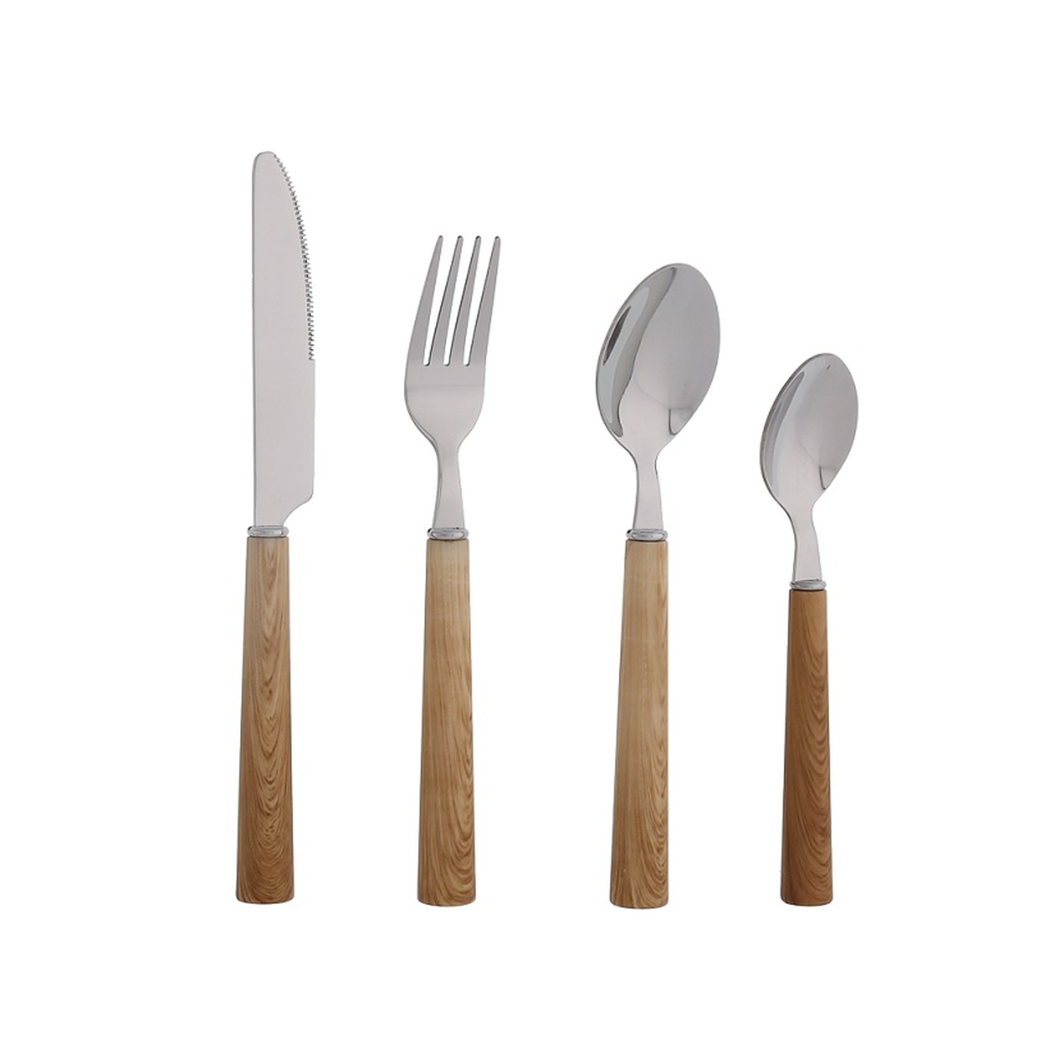 Ménagère 24 pièces façon bois