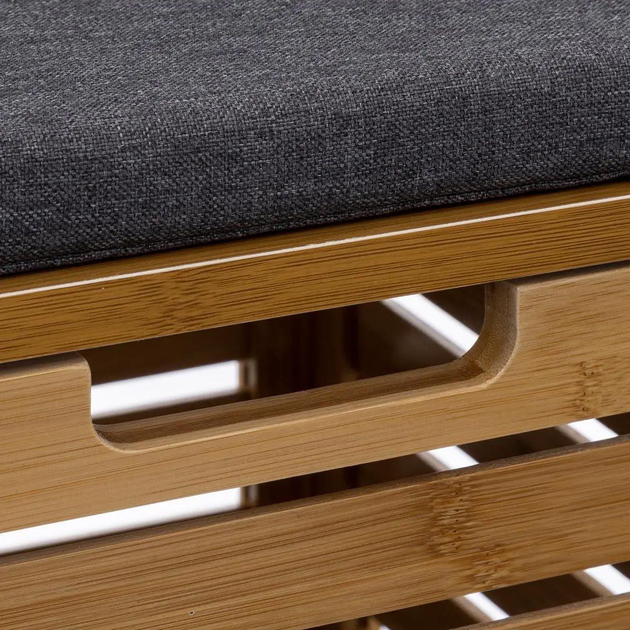 Voir la diapositive 3 : FIVE Banc & coffre de rangement  bambou  35l naturel