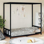Voir la diapositive 1 : VIDAXL Cadre de lit pour enfants noir 90x190 cm bois de pin massif