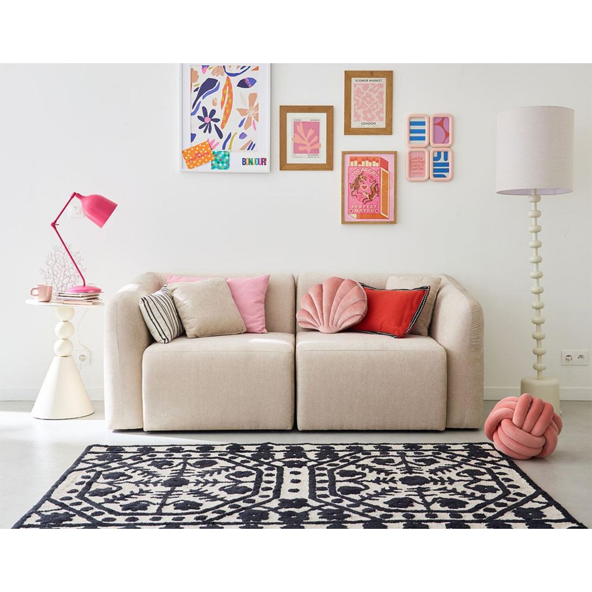 LISA DESIGN Ikare - canapé modulable 2 places - en tissu