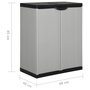 Voir la diapositive 6 : VIDAXL Armoire de rangement de jardin 1 etagere Gris/noir 68x40x85 cm