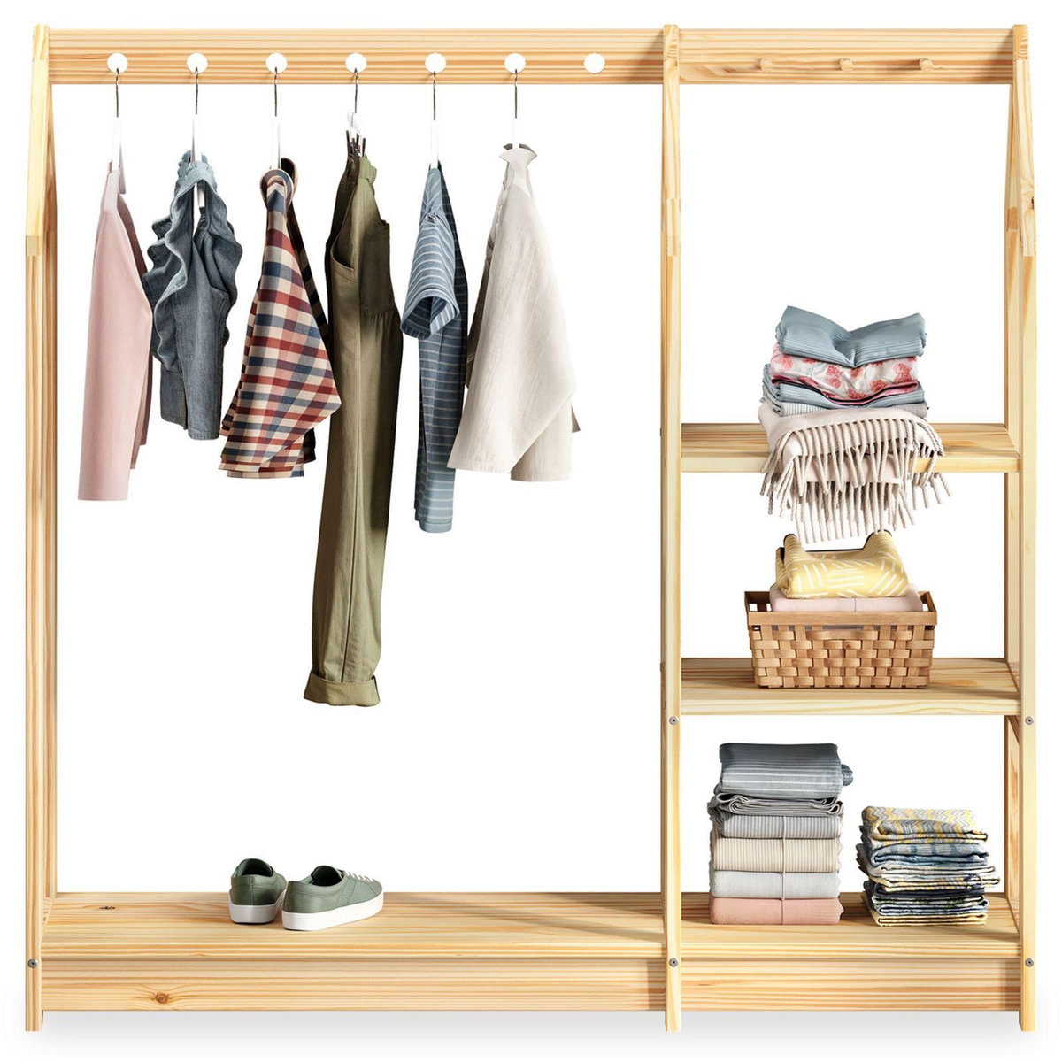 IDIMEX Penderie enfant SALLY en pin massif