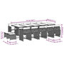 Voir la diapositive 6 : VIDAXL Ensemble a manger de jardin 15 pcs coussins noir resine tressee