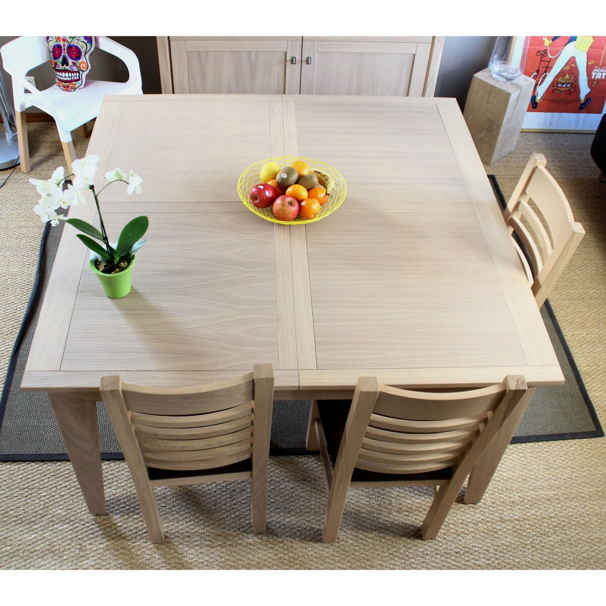 Table carrée extensible AMANDE