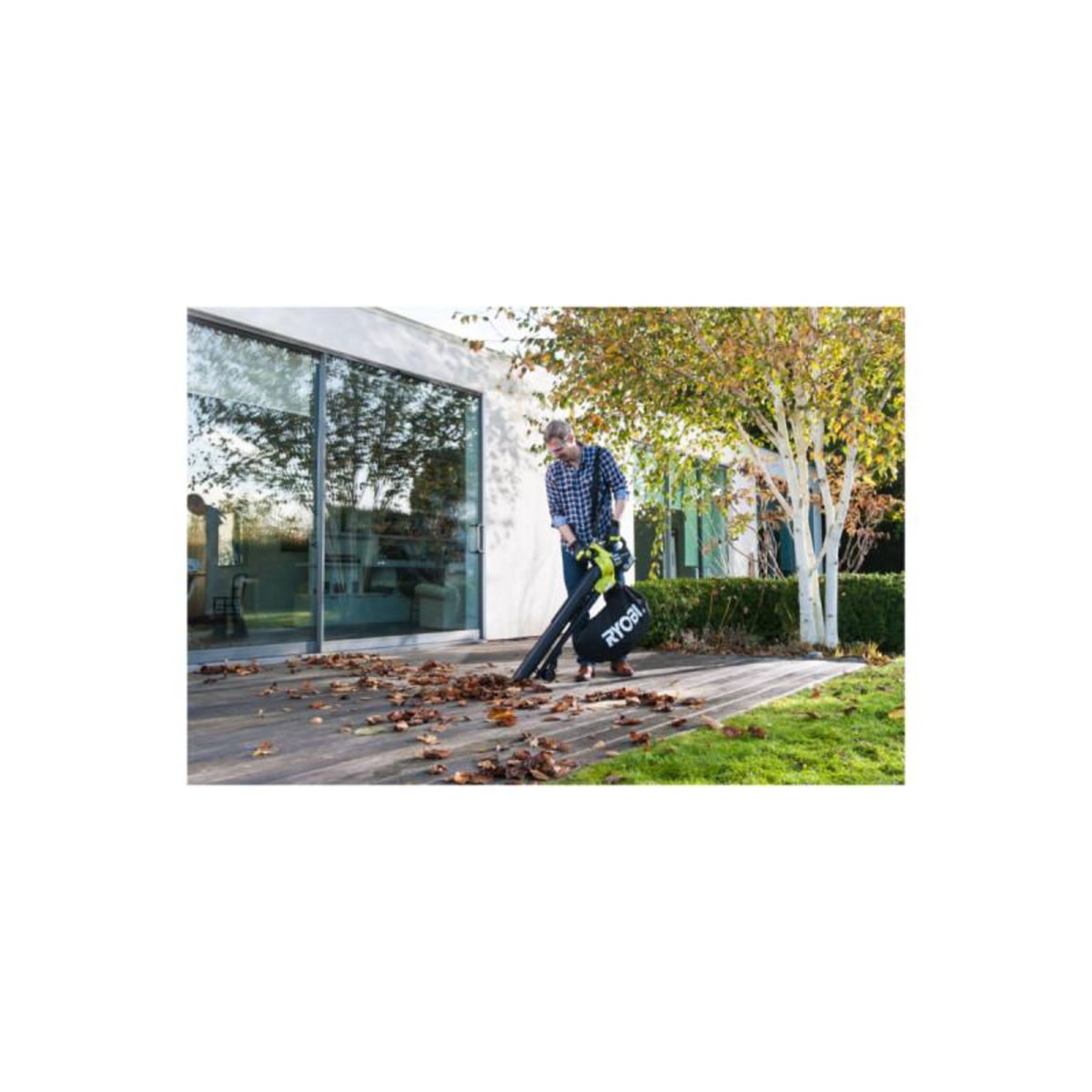 Ryobi Pack RYOBI Souffleur Aspiro-Broyeur OBV18 - 18V One+ Brushless - 1 Batterie 2.0Ah - 1 Chargeur rapi