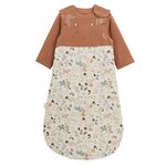 Petit Béguin Gigoteuse TOG2 en gaze de coton avec manches amovibles Kansas City. Coloris disponibles : Marron