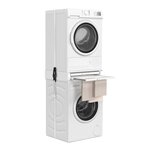 ID MARKET Kit de superposition universel lave linge et sèche linge avec tablette et séchoir