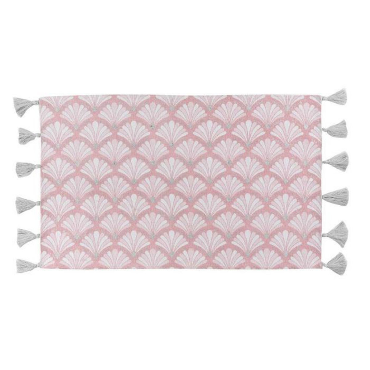 Paris Prix Tapis Déco à Pompons  Art Chic  50x80cm Rose