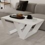 Voir la diapositive 3 : Habitat et Jardin Table basse en bois  Pipra  - 110 x 60 x 40 cm - Blanc