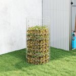 VIDAXL Composteur de jardin Ø50x100 cm Acier galvanise