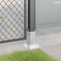 Voir la diapositive 3 : VIDAXL Bases de poteau carrees 4 pcs argent 71x71 mm acier galvanise