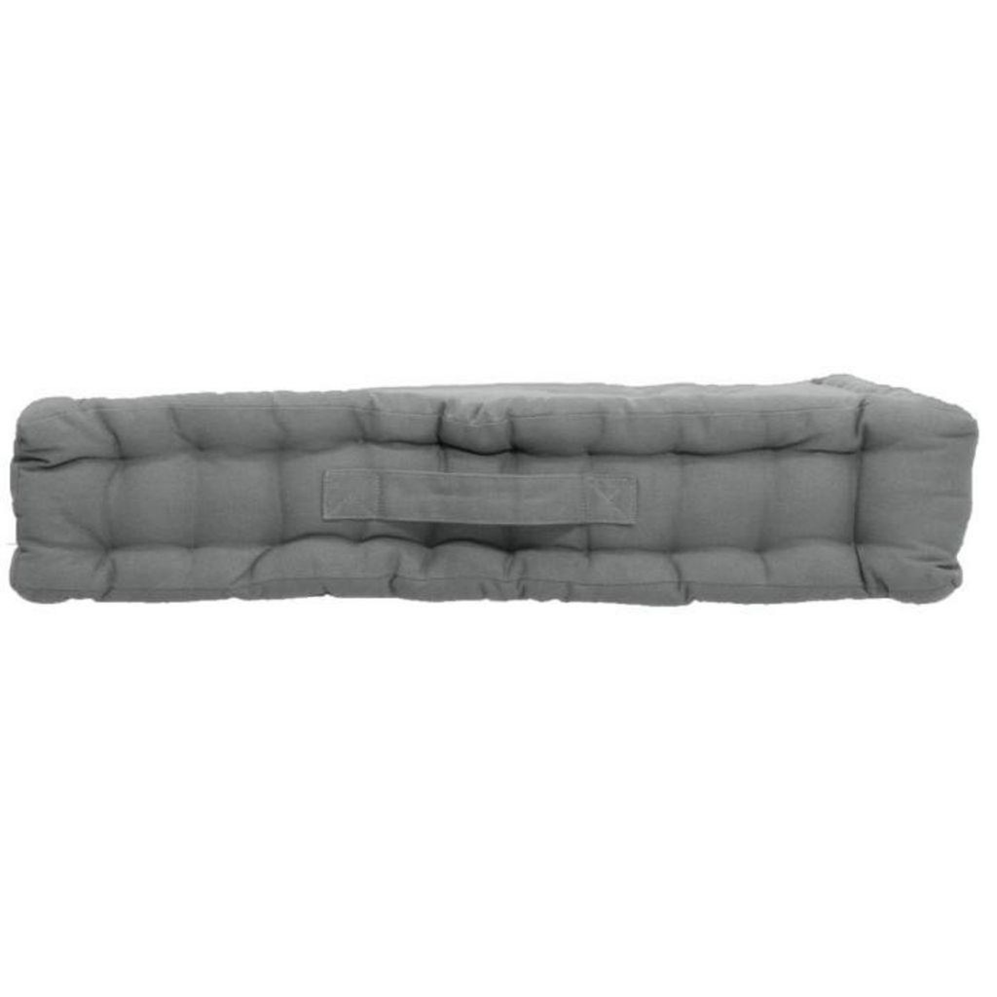 Voir la diapositive 2 : Eden Coussin de sol uni en coton panama