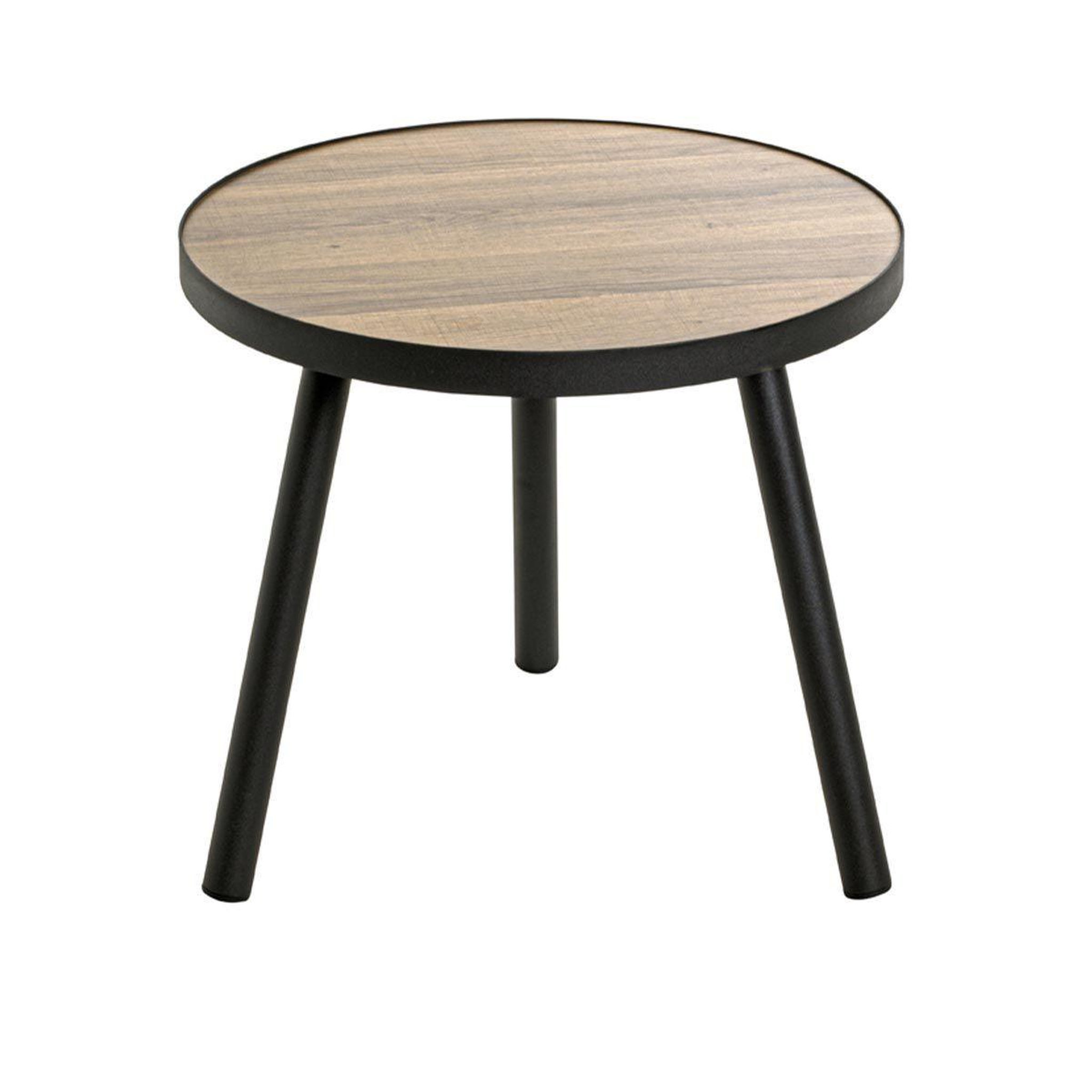 Voir la diapositive 2 : Paris Prix Table d'appoint design  qanaq  40cm noir & chêne