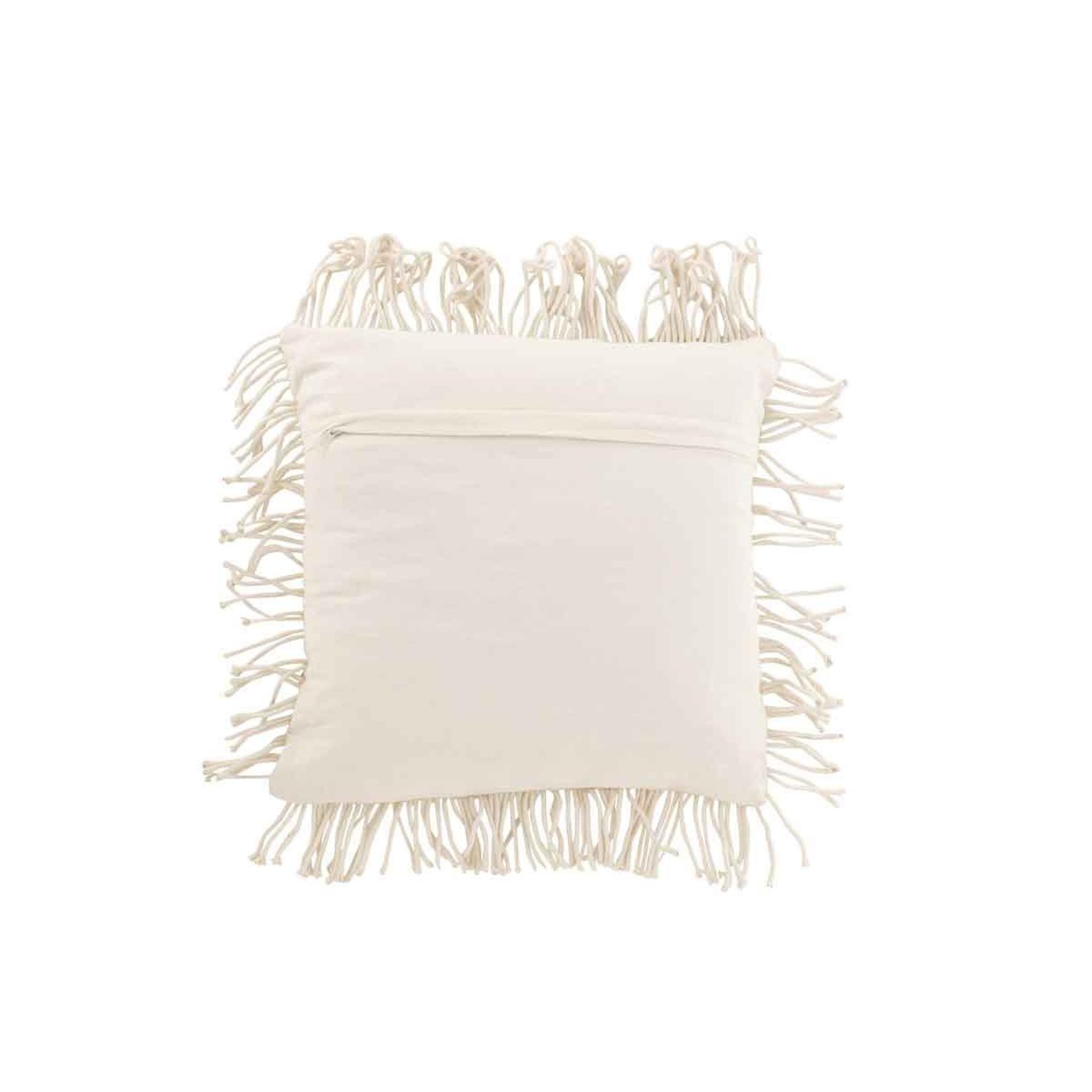 Voir la diapositive 2 : J-LINE Coussin déco  cosy losange  45x45cm ivoire