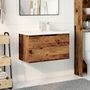 Voir la diapositive 3 : VIDAXL Armoire lavabo avec bassin integre vieux bois