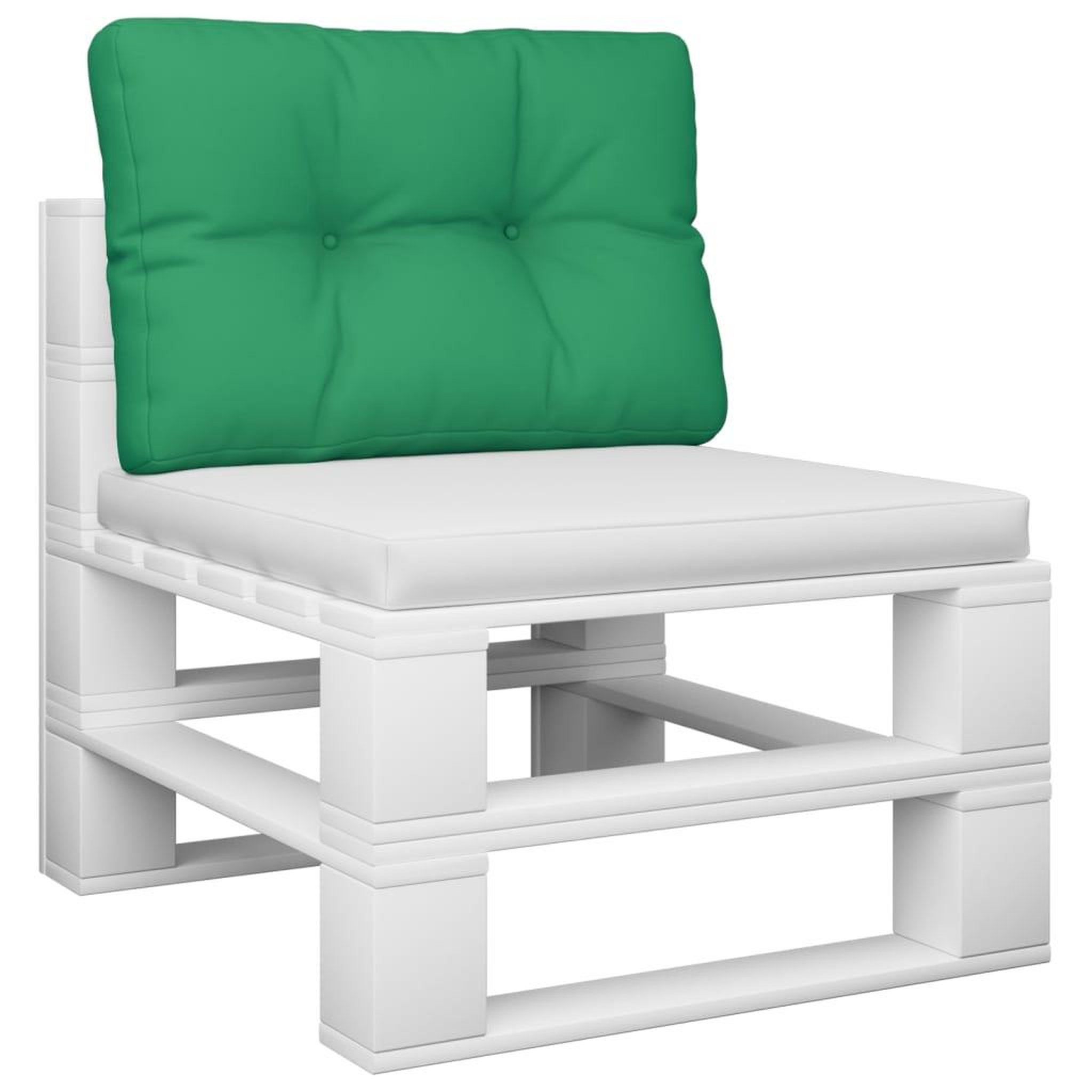 Voir la diapositive 3 : VIDAXL Coussin de palette vert 50x40x12 cm tissu