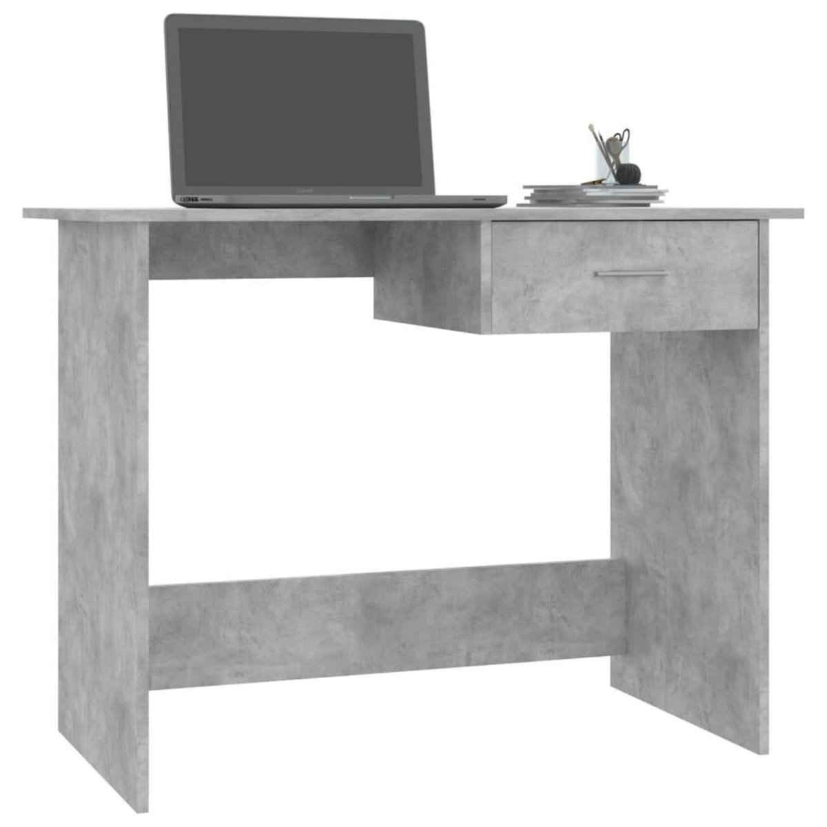 VIDAXL Bureau Gris beton 100x50x76 cm Bois d'ingenierie