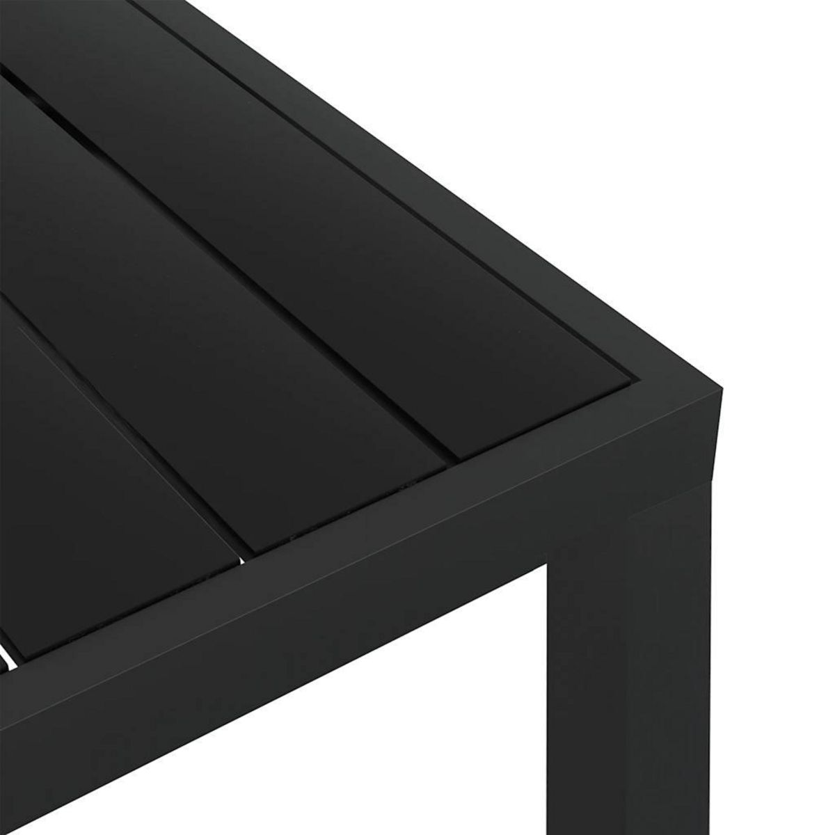 VIDAXL Table de jardin Noir 80 x 80 x 74 cm Aluminium et WPC