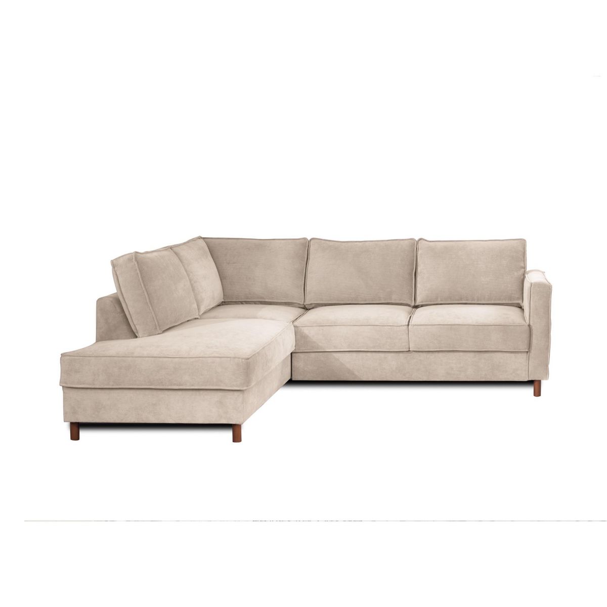 LISA DESIGN Jake - canapé d'angle gauche - convertible - 5 places - en velours côtelé