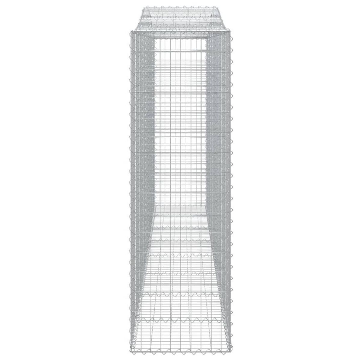 VIDAXL Paniers a gabions arques 9 pcs 400x50x160/180 cm fer galvanise