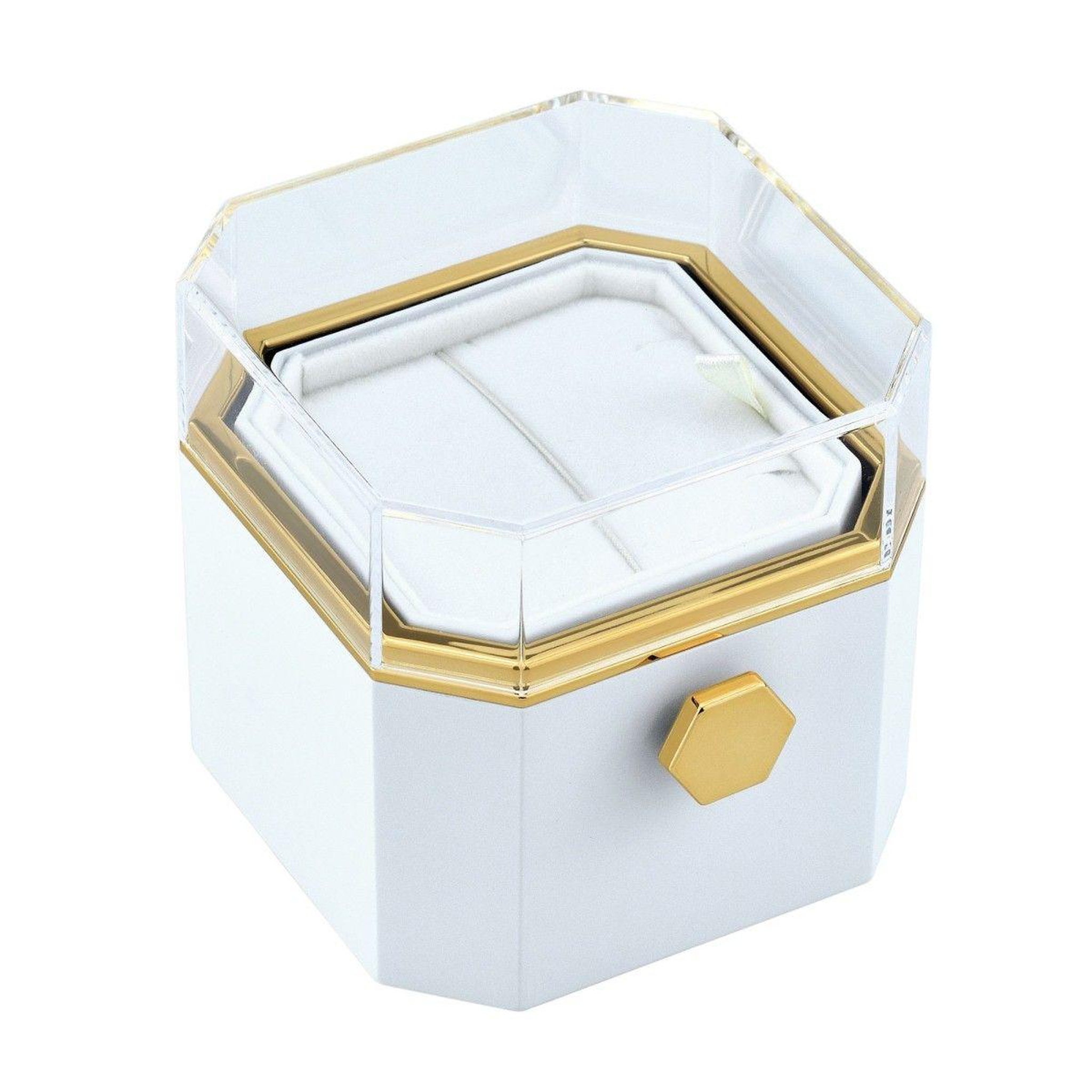 Voir la diapositive 3 : SC CRYSTAL Boite à bijoux décorée d'une rose éternelle - stabilisée rose