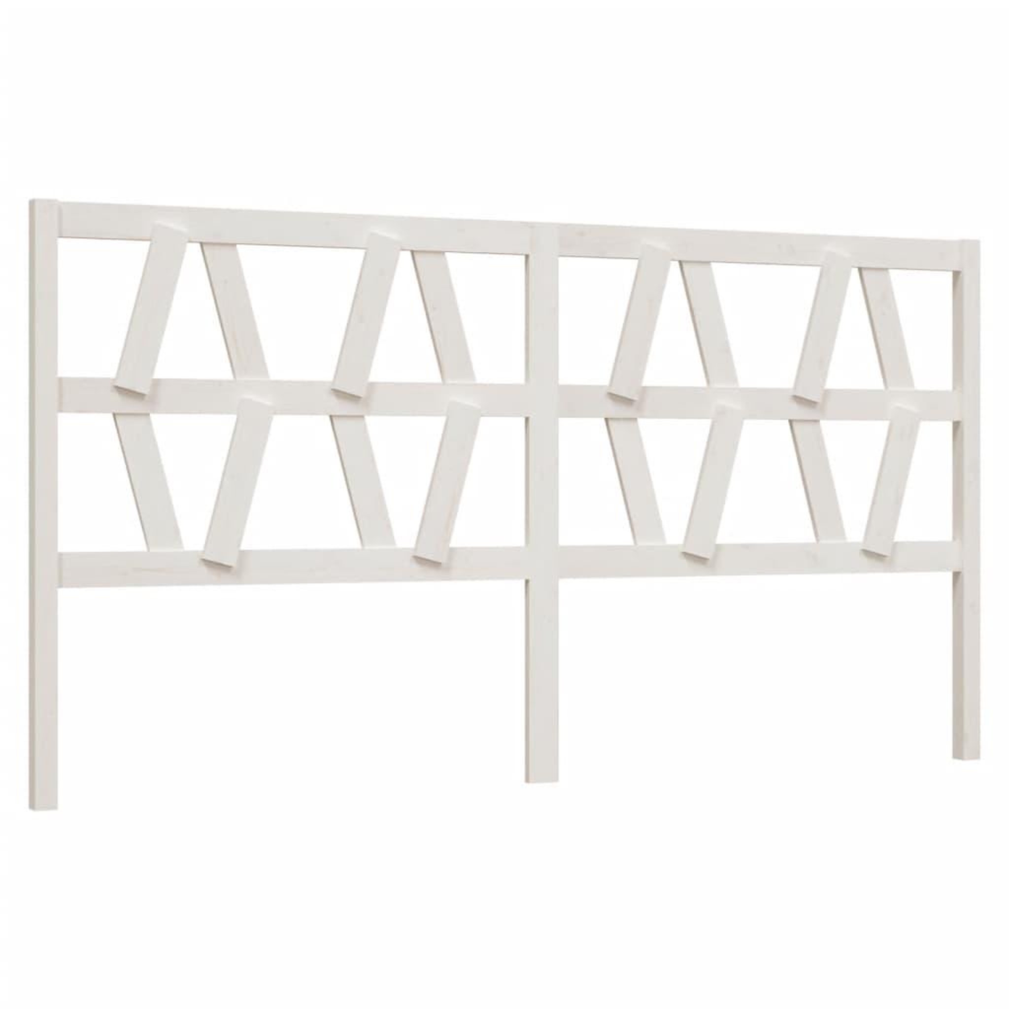 Voir la diapositive 2 : VIDAXL Tete de lit Blanc 206x4x100 cm Bois massif de pin