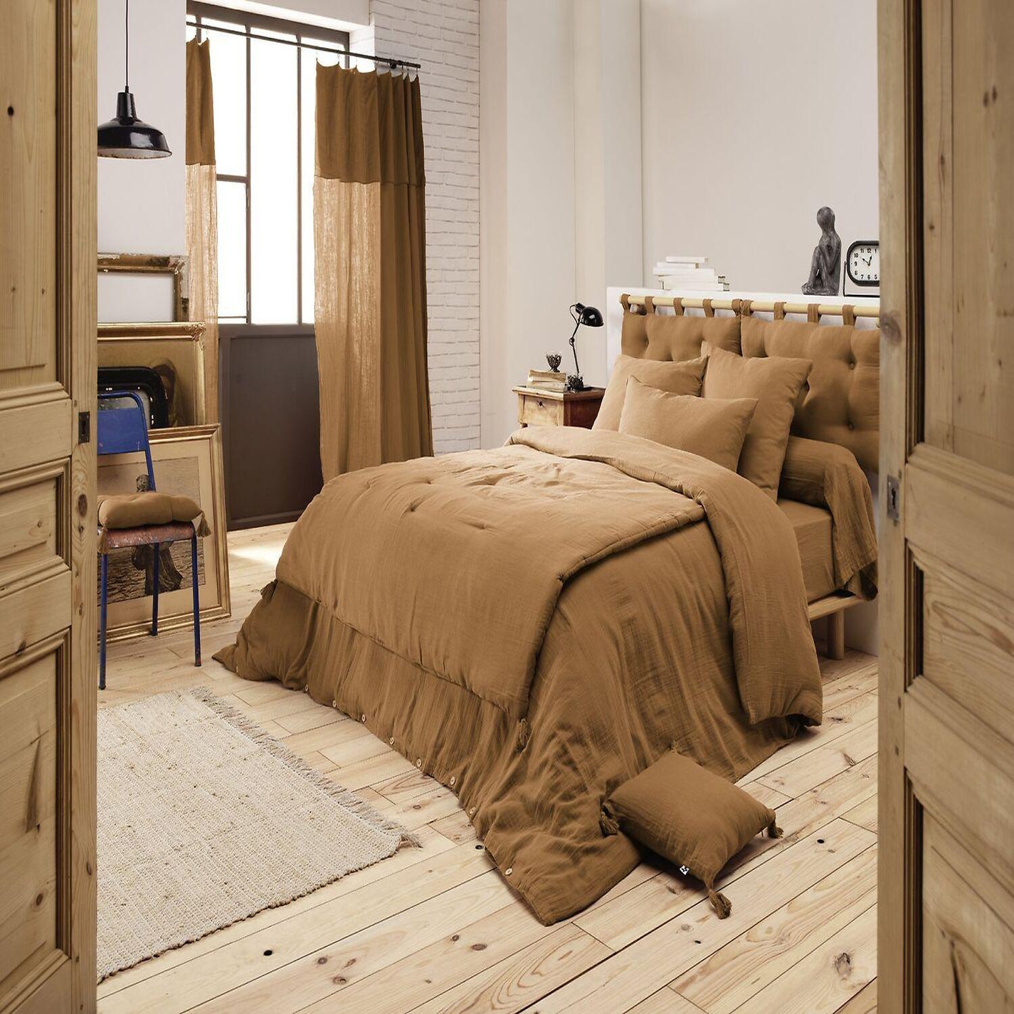 Voir la diapositive 2 : Home collection Housse de couette 100% gaze de coton