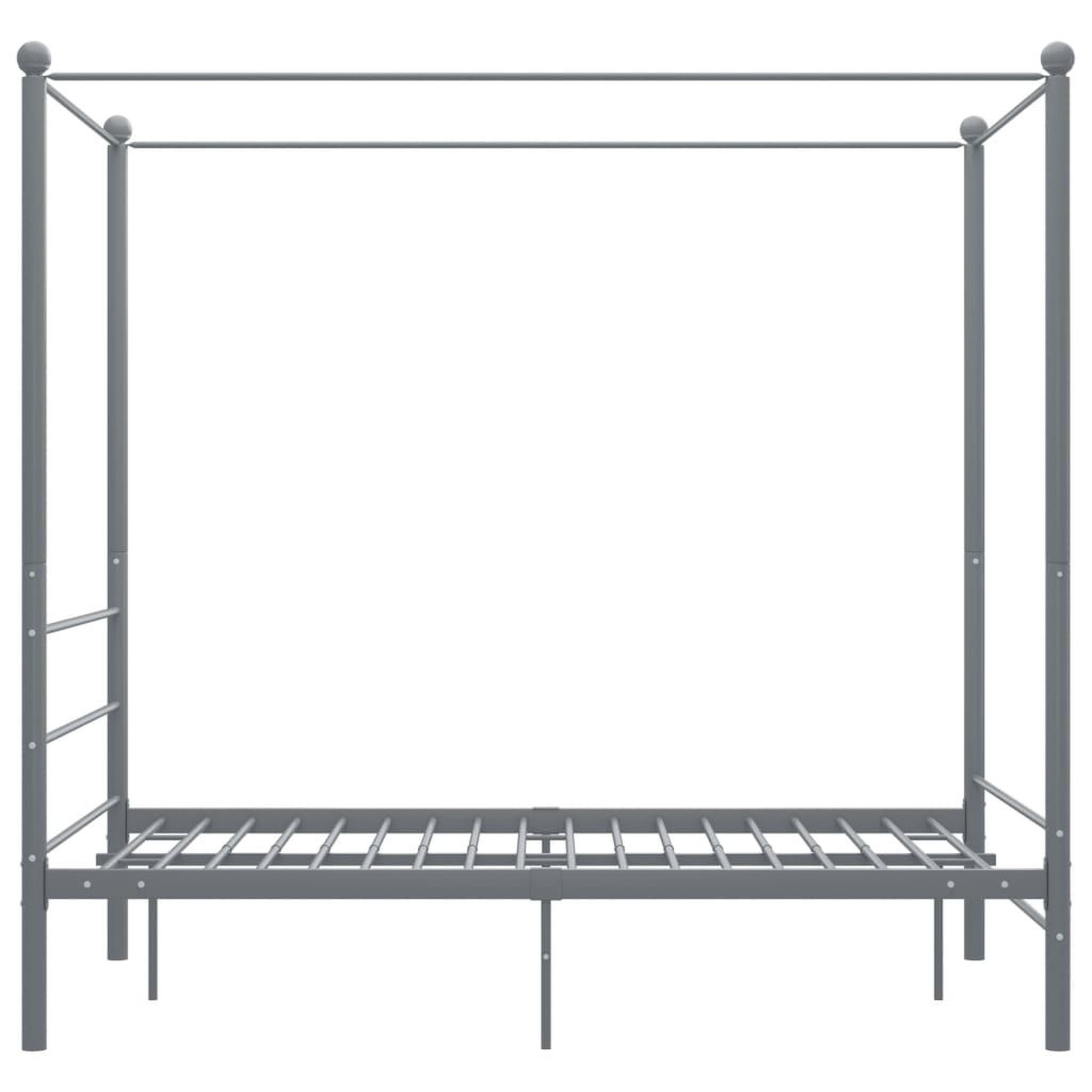 Voir la diapositive 3 : VIDAXL Cadre de lit a baldaquin Gris Metal 120x200 cm