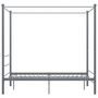 Voir la diapositive 3 : VIDAXL Cadre de lit a baldaquin Gris Metal 120x200 cm