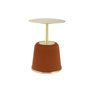 Voir la diapositive 2 : Paris Prix Table d'Appoint Design  Jokai  60cm Cognac & Or